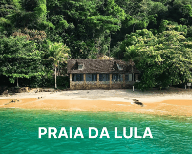 Imagem da praia da lula, uma praia em Paraty