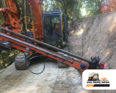 Expert Soil Nailing Contractors in Bangalore | VNS Prime Infra Pvt Ltd