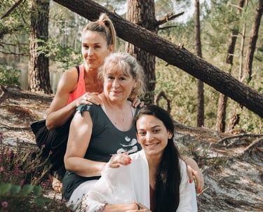 Photo portrait des 3 professeurs, Annie, Cécile et Pascale