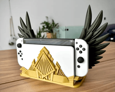 a nintendo wii game console controller with wings