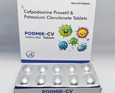 Cefpodoxime 200mg + Potassium Clavulanate 125mg Tablet