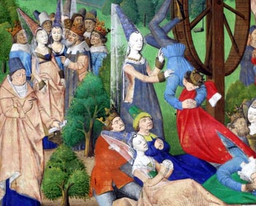 The lady fortune, from Boccacio manuscript