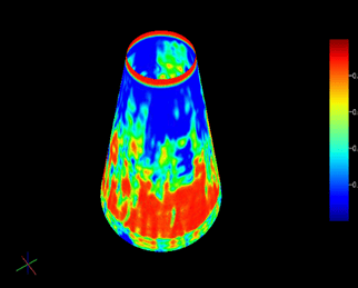 C Scanned Image of a sample part Ultrasonic Immersion Tank