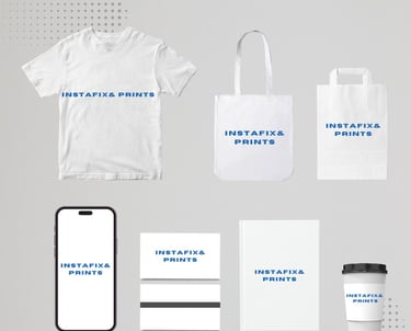 InstaFix logo printed apparels
