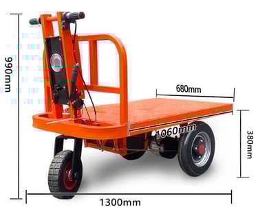 Hand push 3-wheels flatbed-680