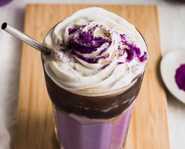 An ube latte