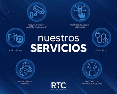 Imagen que muestra los servicios que ofrece RTC Soluciones