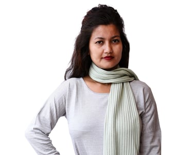 Cashmere Rib Stole with Fringe 