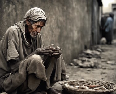 A child is seated in front of a large poster advocating against gender-based violence, with a message promoting safety for women and children. The child holds a lit lantern and is wearing casual clothing. The setting appears to be in a public area with subdued lighting.