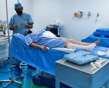 Cirugía para paciente de ortopedia