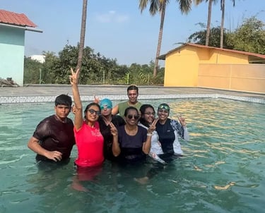 Resort with Swimming pool for the best one day picnic near surat at Purna River Retreat