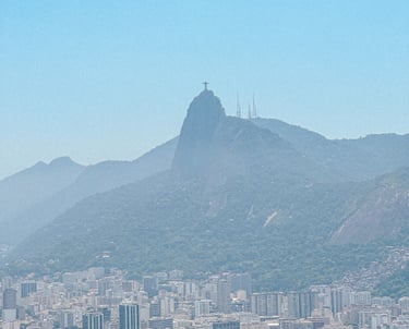 View of Jesus in Rio de Janeiro, Brazil, South America