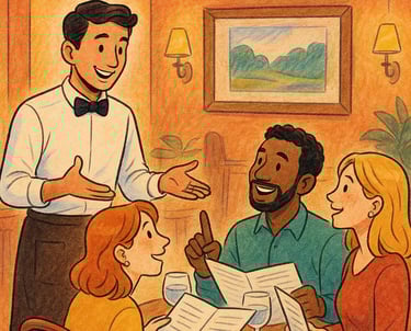 Ilustración en Hostelería, comunicación con clientes