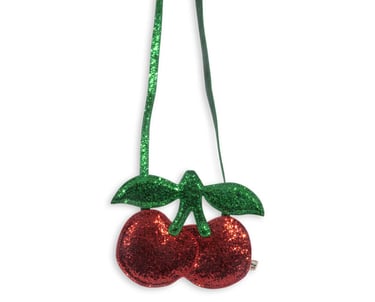 sac à main pour fillette à paillettes cerise girly