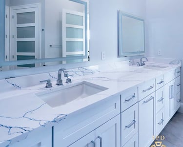 Bathroom Cabinets and Quartz Countertop
