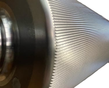 Cilindro estriado, corrugado, rodillo estriado, fluting roll, Riffeln walzen, rolls services