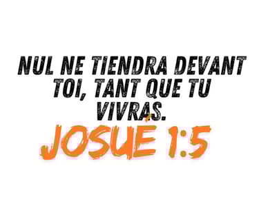 Verset biblique Josué 1.5