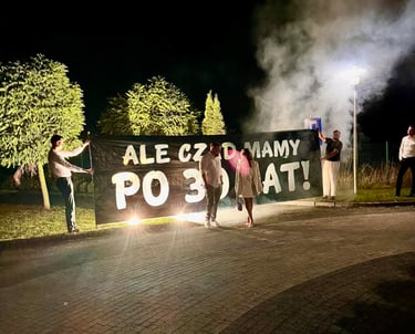 baner prezent na 30 urodziny fajerwerki z napisem ale czad mamy po 30 lat