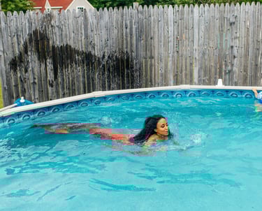 Swimming mermaid