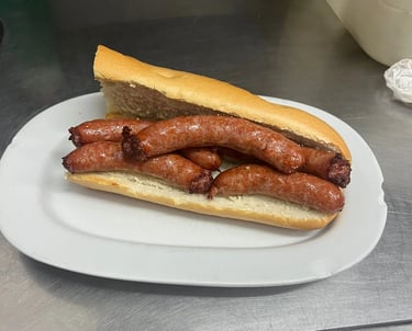 montado de salchichas frescas