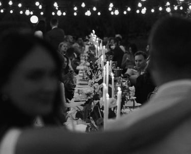 wedding in Tuscany black and white picture