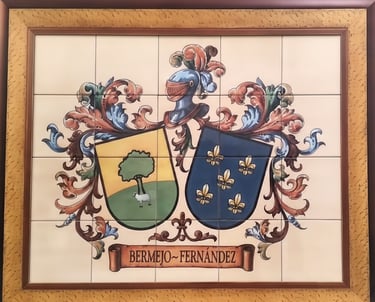 Cuadros heráldicos realizados en porcelana