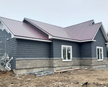 Metal roof on new construction - Installed by Catch Al Contracting