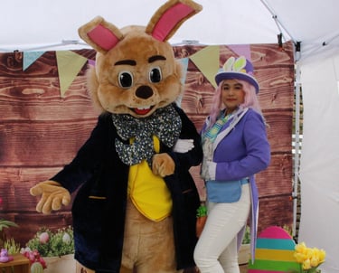 Easter Bunny and Bunny attendant