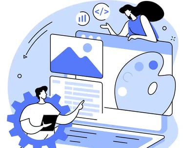 Illustration of local SEO audit and website review