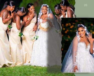 Look stunning on your special day with flawless lace wig installation for a bride and her bridal party at Kwik Fingaz