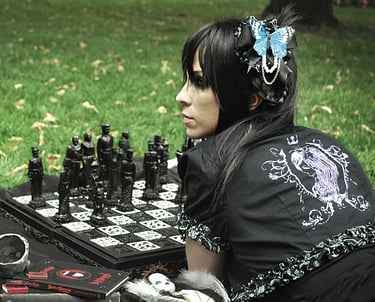 gothic lolita handmade clothes photoshoot