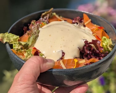 salade avec truite fumée