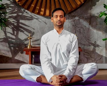 Dr. Ashish Arya, founder and senior yoga teacher at Sankhya Yoga & Wellness