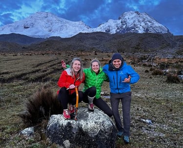 climbers in Antisana base camp
