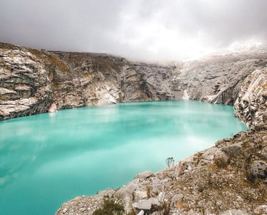 Laguna 513 in the Andes Mountains of Peru, South America