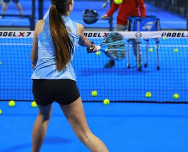 Private padel lesson at The Padel Training Camp with personalized attention