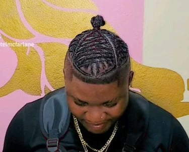 men-cornrow-pattern-fade-bun-montego-bay