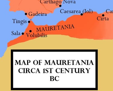 a map of the kingdom of Mauretania
