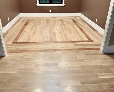 Custom design, stain and finish hardwood floor
