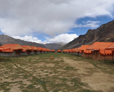 Tracey Billington riding the Leh to Manali highway over the great Himalayan range, Ladakh, India 