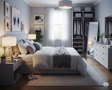 QUARTO DE CASAL MINIMALISTA ORGANIZADO