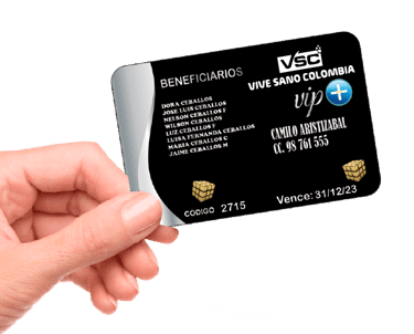Tarjeta Vip Vive Sano Colombia