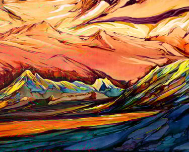 Vargas Art Abstract Mountains