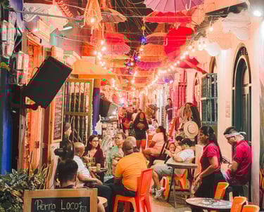 Cartagena by night in Colombia, South America
