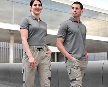 People wearing corporate uniforms from Bayside Apparel Australia