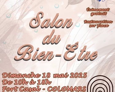 affiche du salon du bien etre de Colomars therapie