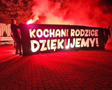 kochani rodzice dziękujemy wesele napis pirotechniczny pirofolia