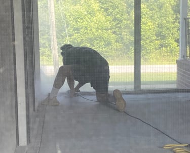 owner of company working on installation