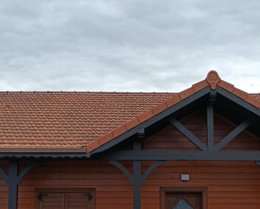 Traitement toiture sur des briques réalisé par Entreprise Couleurs Bassin