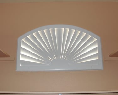 arch semi close louvers